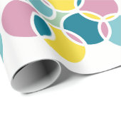 Farbenfrohes Kreisdesign – Lustiger geometrischer  Geschenkpapier (Rolleneckpunkt)