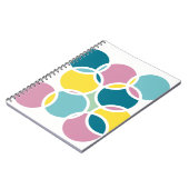 Farbenfrohes Kreisdesign – Lustiger geometrischer  Notizblock (Linke Seite)