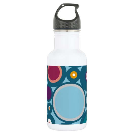 Farbenfrohes Kreiselmuster Trinkflasche (Vorderseite)