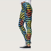 Farbenfrohes kreisförmiges Muster im Memphis-Desig Leggings (Links)