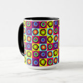 Farbenfrohes Kreismuster Tasse (Vorderseite Links)