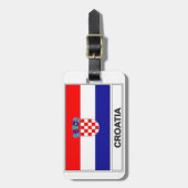 Farbenfrohes Kroatien-Gepäckanhänger Gepäckanhänger (Vorderseite vertikal)