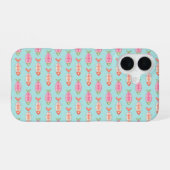 Farbenfrohes Küsten-Sommer-Fisch-Muster iPhone 16 Hülle (Rückseite (Horizontal))