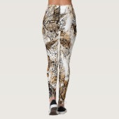 Farbenfrohes Leopard-Zebra-Tarnmuster Leggings (Rückseite)