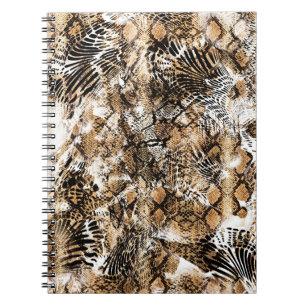 Farbenfrohes Leopard-Zebra-Tarnmuster Notizblock