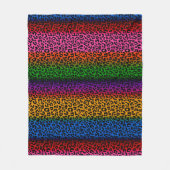 Farbenfrohes Leoparden-Tierdruck-Design Fleecedecke (Vorderseite)
