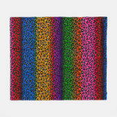 Farbenfrohes Leoparden-Tierdruck-Design Fleecedecke (Vorderseite (Horizontal))