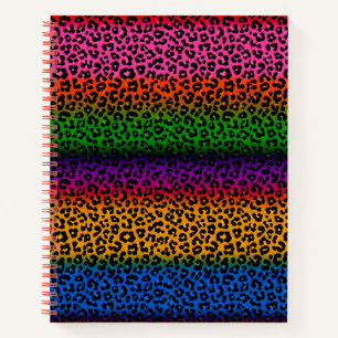 Farbenfrohes Leoparden-Tierdruck-Design Notizblock