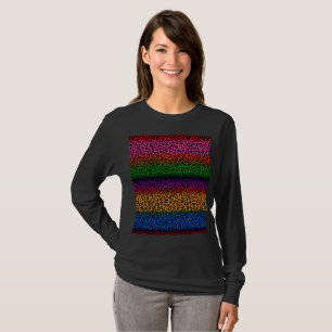 Farbenfrohes Leoparden-Tierdruck-Design T-Shirt