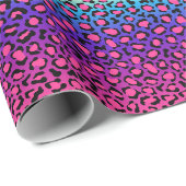 Farbenfrohes Leopardenhaut-Muster Geschenkpapier (Rolleneckpunkt)