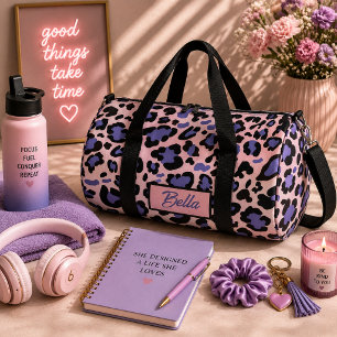 Farbenfrohes Leopardenmuster Duffle Bag
