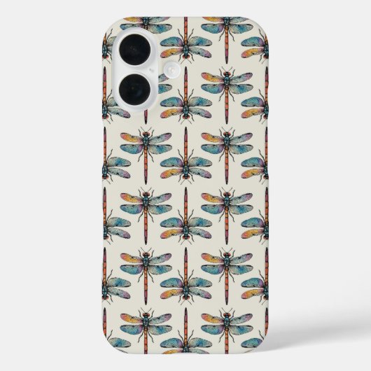 Farbenfrohes Libellenmuster Case-Mate iPhone Hülle (Rückseite)