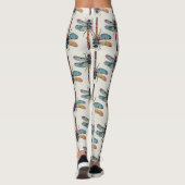 Farbenfrohes Libellenmuster Leggings (Rückseite)