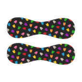 Farbenfrohes Liebesherzen Muster Design Schwarz Baseball (Paneele)