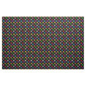 Farbenfrohes Liebesherzen Musterdesign Schwarz  Stoff (Yard (91,4 cm))