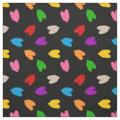 Farbenfrohes Liebesherzen Musterdesign Schwarz  Stoff (Muster)