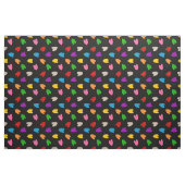 Farbenfrohes Liebesherzen Musterdesign Schwarz  Stoff (Fat Quarter (45,7 x 55,9 cm))