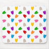 Farbenfrohes Liebesherzen Musterdesign Weiß  Mousepad (Vorne)
