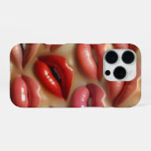 Farbenfrohes Lippenmuster iPhone-Hülle iPhone Hülle (Rückseite (Horizontal))