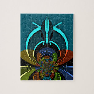 Farbenfrohes Maasai-Schild-Design Puzzle