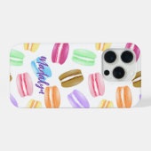 farbenfrohes Macarons-Muster iPhone Hülle (Rückseite (Horizontal))