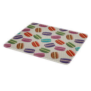 Farbenfrohes Macarons-Muster Schneidebrett