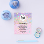 farbenfrohes Mädchen-Opal-Design Flyer (Einzeln)