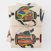 Farbenfrohes malerisches Teekannenmuster Geschenkpapier Set (Beispiel)