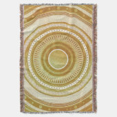 Farbenfrohes Mandala auf blauem Hintergrund Decke (Vorderseite Vertikal)