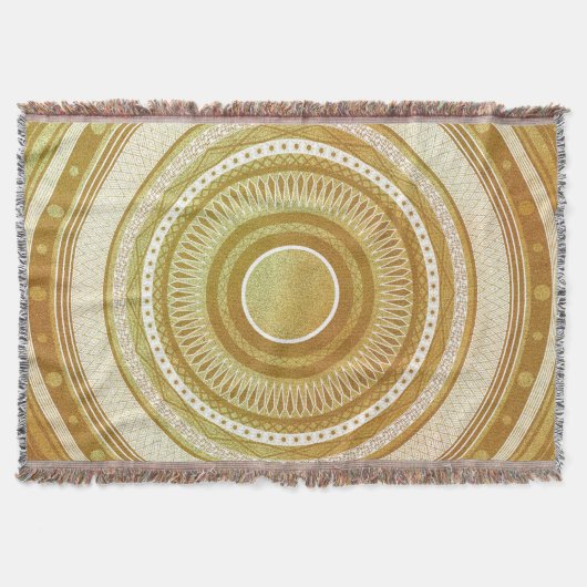 Farbenfrohes Mandala auf blauem Hintergrund Decke (Vorderseite)