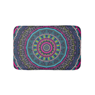 farbenfrohes Mandala Badematte