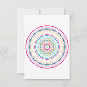 farbenfrohes Mandala Dankeskarte