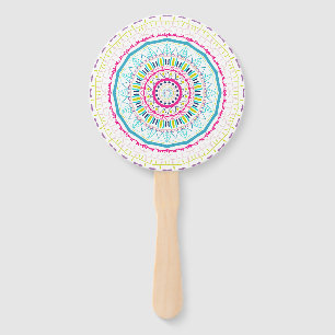 farbenfrohes Mandala Fächer