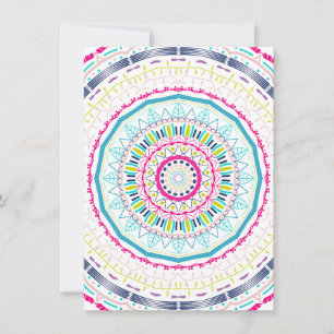 farbenfrohes Mandala Feiertagskarte
