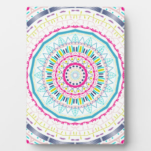 farbenfrohes Mandala Fotoplatte