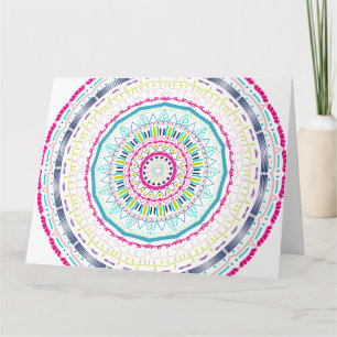 farbenfrohes Mandala Karte