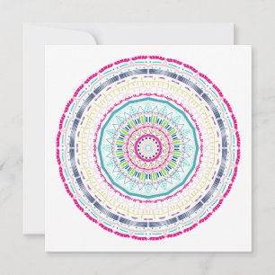 farbenfrohes Mandala Karte