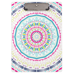 farbenfrohes Mandala Klemmbrett