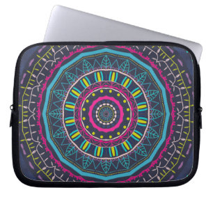 farbenfrohes Mandala Laptopschutzhülle