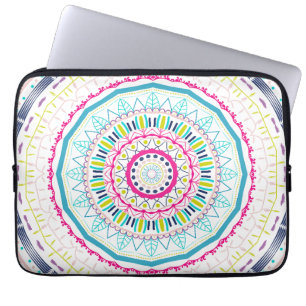 farbenfrohes Mandala Laptopschutzhülle