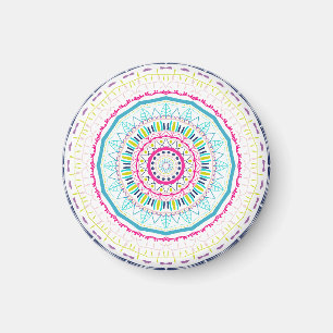 farbenfrohes Mandala Magnet
