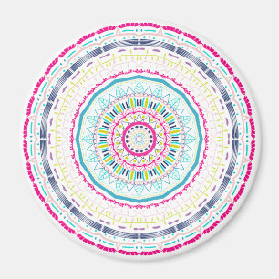 farbenfrohes Mandala Magnet
