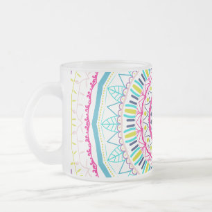 farbenfrohes Mandala Mattglastasse