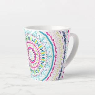 farbenfrohes Mandala Milchtasse