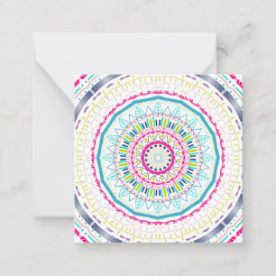 farbenfrohes Mandala Mitteilungskarte