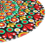 Farbenfrohes Mandala-Muster Boho-Punkt Schneidebrett (Ecke)