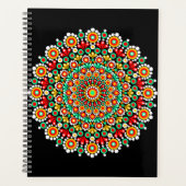 Farbenfrohes Mandala-Muster Planer Boho Punkt (Vorderseite)