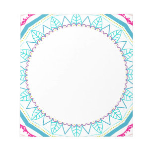 farbenfrohes Mandala Notizblock