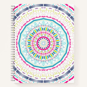 farbenfrohes Mandala Notizblock