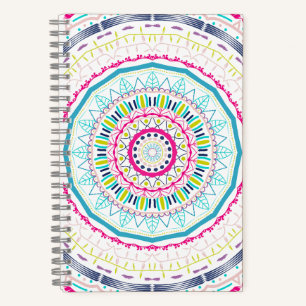 farbenfrohes Mandala Notizblock